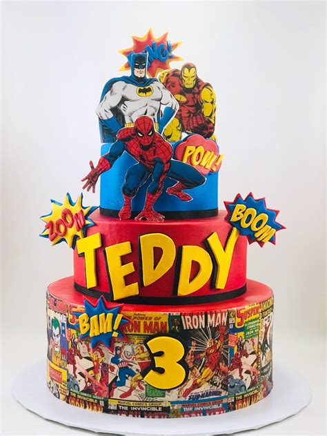 Over 199,101 birthday cake pictures to choose from, with no signup needed. Superhero comic book cake by Paris Custom Cakes (With ...