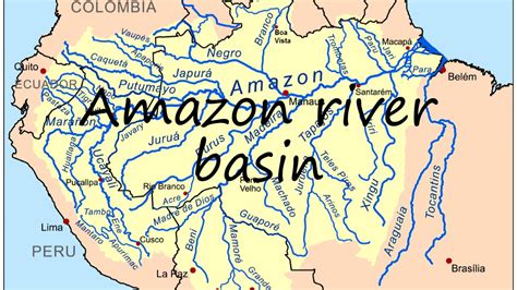 Map Of The Amazon River Basin World Map
