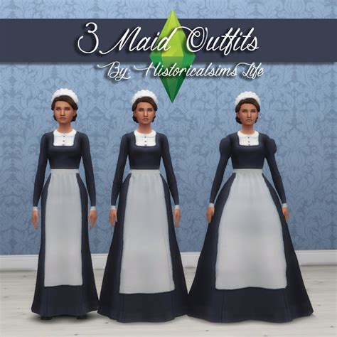 My Sims 4 Blog 3 Maid Outfits By Historical Sims Life