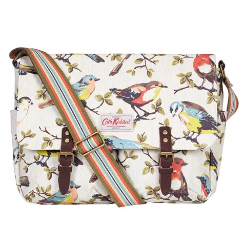 Cath kidston sling bag, women's fashion cath kidston cream patterned sling bag Cath Kidston Garden Birds Saddle Bag Stone - Penny Royal Gifts