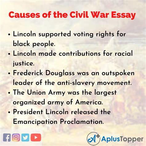 Causes of the Civil War Essay | Essay on Causes of the Civil War Essay ...