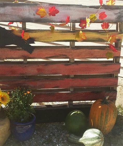 Fall Ombre Pallet Fall Ombre Fall Decorations Pallet Pumpkin Shed