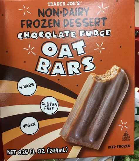 Trader Joes Chocolate Fudge Oat Bars Vegan Non Dairy Frozen Dessert