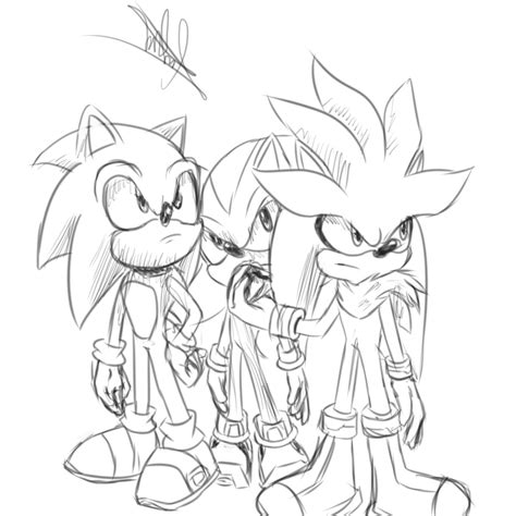 Sonic Shadow Silver Coloring Pages Coloring Pages