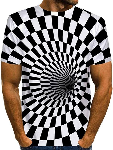 Univer Co Mens Grid Graphic T Shirt Print Long Sleeve Daily Streetwear