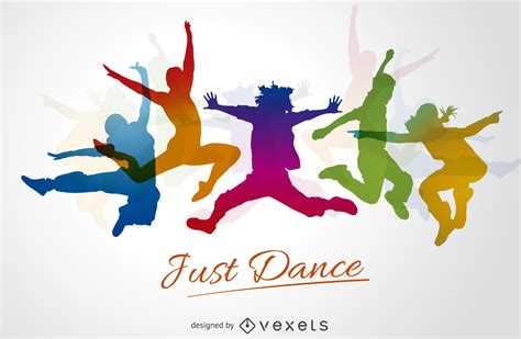 Colorful Dance Silhouettes Vector Download
