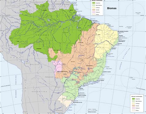 Mapa De Biomas Do Brasil