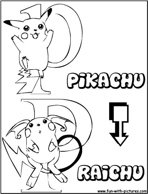 Pikachu Pichu Raichu Coloring Pages