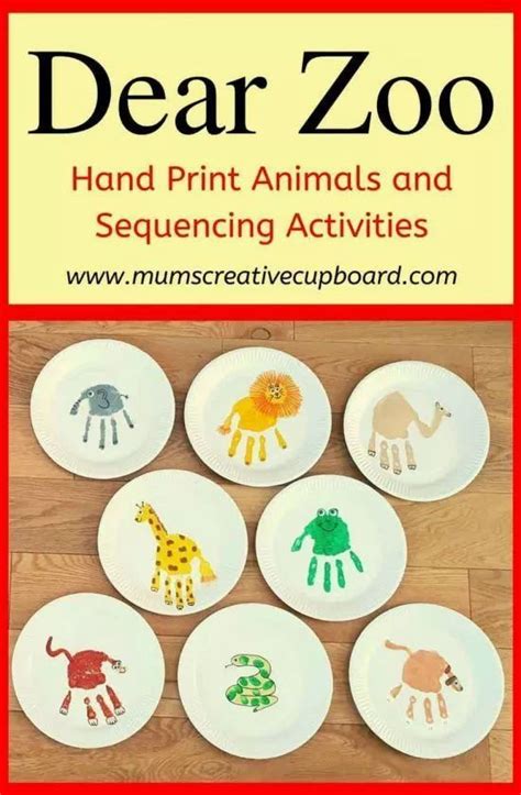 Dear Zoo Activities EYFS ideas - Handprint animals for toddlers | Zoo