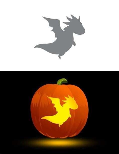 Printable Cartoon Dragon Pumpkin Stencil Pumpkin Stencils Free