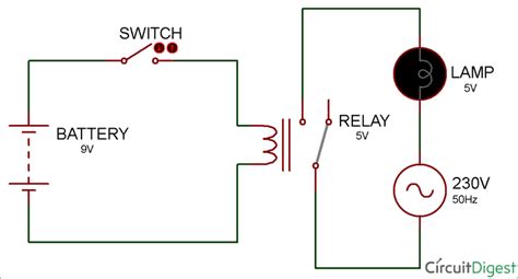Simple Relay Switch Circuit Diagram | Circuit, Electronics circuit ...