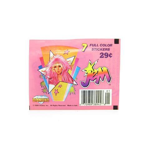 This Pack Of Vintage Jem Stickers Is Brand New And Has Never Been