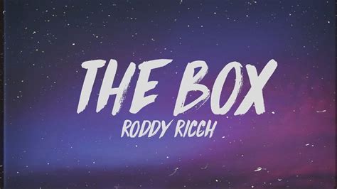 Roddy Rich The Box Official Audio Youtube