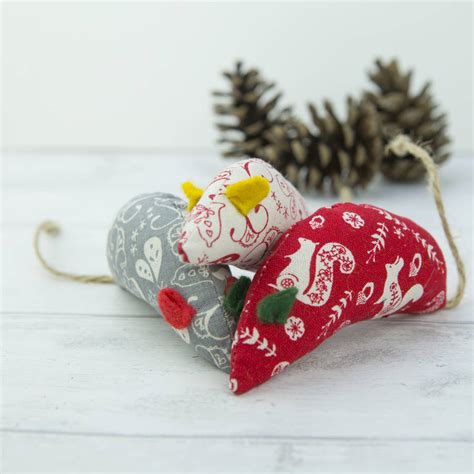 Christmas Mice Cat Toys With Extra Strength Catnip By The Little Barker