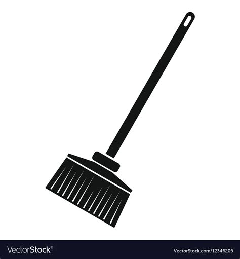 Broom Icon Simple Style Royalty Free Vector Image