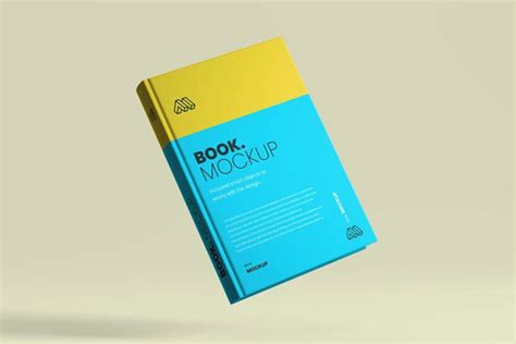 Mockup Featuring A Floating Hardcover Book Free Resource Boy