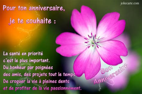 Texte anniversaire et messages pour carte anniversaire. Cartes virtuelles anniversaire souhaits - Joliecarte
