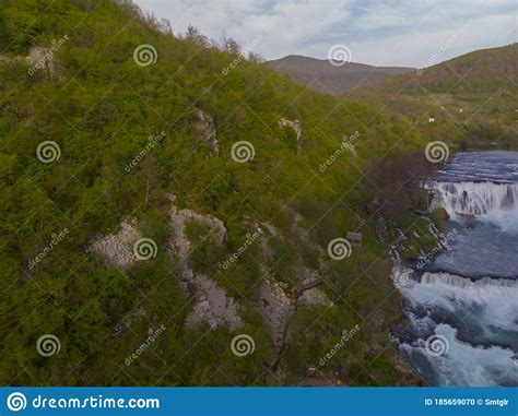 Strbacki Buk Waterfall In Bosnia Una National Park Stock Photo Image