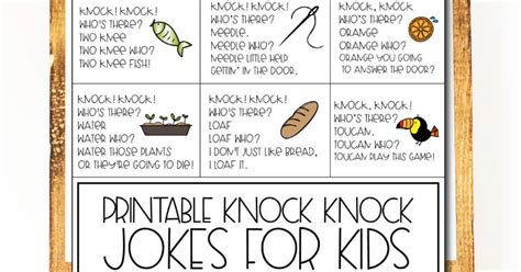 Silly halloween knock knock jokes funny ***** halloween is quickly approaching, but you don't have to be scared.it's actually one of the funniest holidays around because it inspires so many jokes. Free Printable Jokes For 5 Year Olds Knock Knock - funny jokes