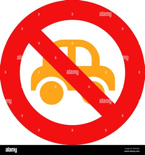 No Cars Allowed Sign Stock Vector Images Alamy