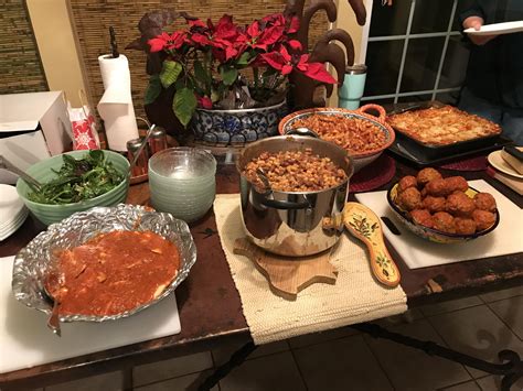 It is the last day of advent and the start of the christmas season. homemade handmade pasta feast for Christmas Eve dinner ...