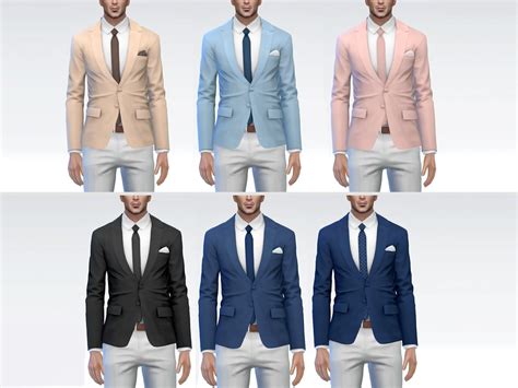 The Sims Resource Slim Fit Suit Jacket