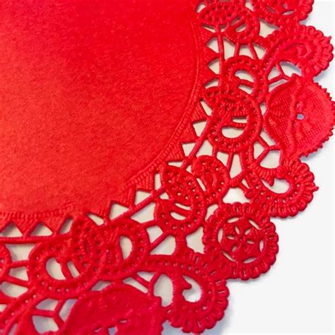 20 Red 5 Inch Paper Lace Doilies Great For Catering Tea Etsy