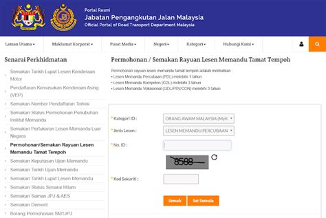 Sekiranya melepasi tempoh tersebut, calon perlu mengulangi semula semua elemen latihan dan ujian bagi mendapatkan lesen l. Cara-Cara Memohon Rayuan Lesen Memandu Tamat Tempoh