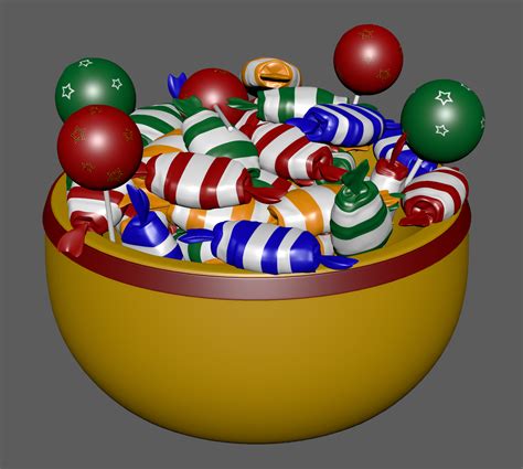 Free Candy Bowl 3d Model Turbosquid 1243511