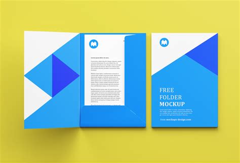 Free A4 Size Folder Mockup Psd Set Good Mockups