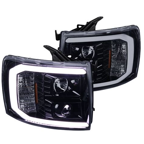 For 2007 2014 Chevy Silverado Twin Halo Led Pro Headlights Head Lights