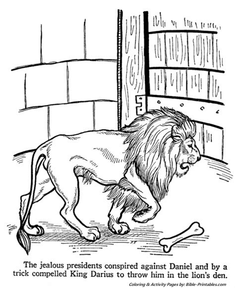 Daniel And The Lions Old Testament Coloring Pages