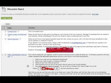 How To Attach An Image Into A Post In Blackboard YouTube
