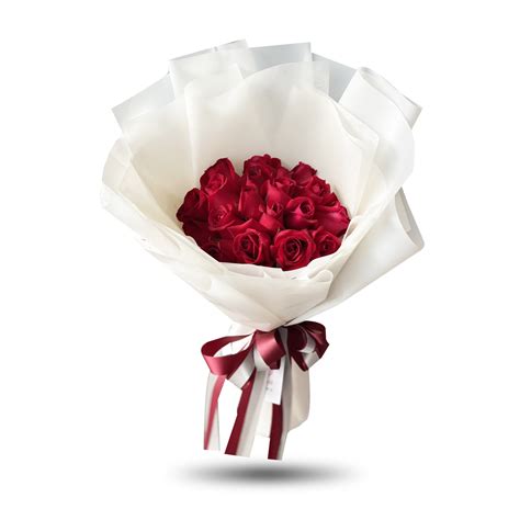 Deep Love Classy Bouquet Of 20 Red Roses April Flora