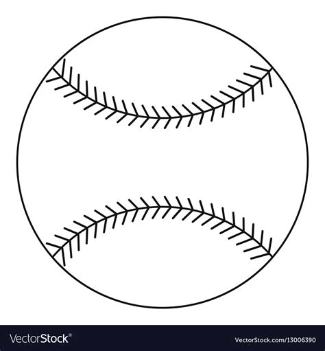 Baseball Outline Printable