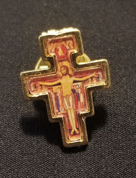 San Damiano Cross Lapel Pin Padre Pio Foundation Of America