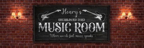 Personalized Music Room Sign Custom Studio Sign Home Decor Etsy Canada