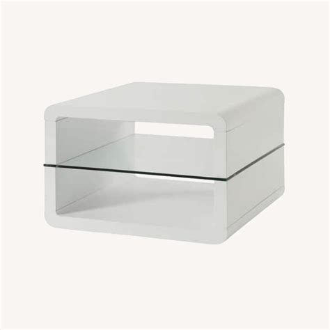 Modern Glossy White End Tables Aptdeco