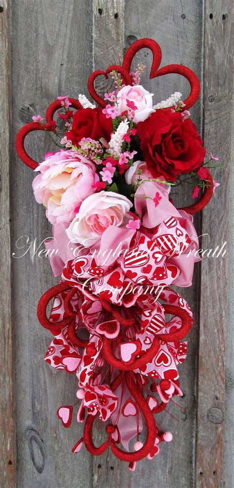 Valentine Swag Valentines Day Wreath Heart Wreath Designer