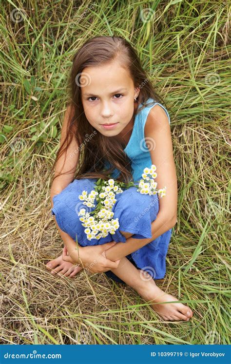 Preteen Girl On Grass Background Stock Image Image Of Free Nude Porn