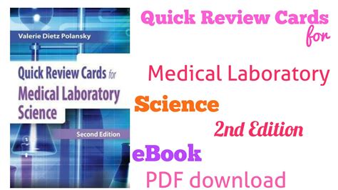 The card itself is the most affordable in the area. Quick Review Cards for Medical Laboratory Science - 2nd edition by Valerie Dietz Polansky[PDF ...