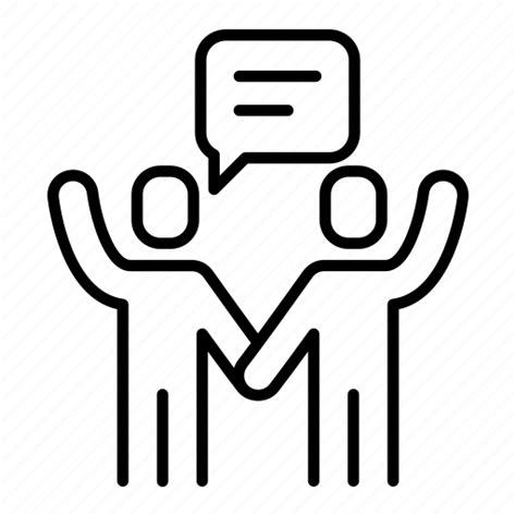 Friends Partner Talking Speaking Communication Icon Download On