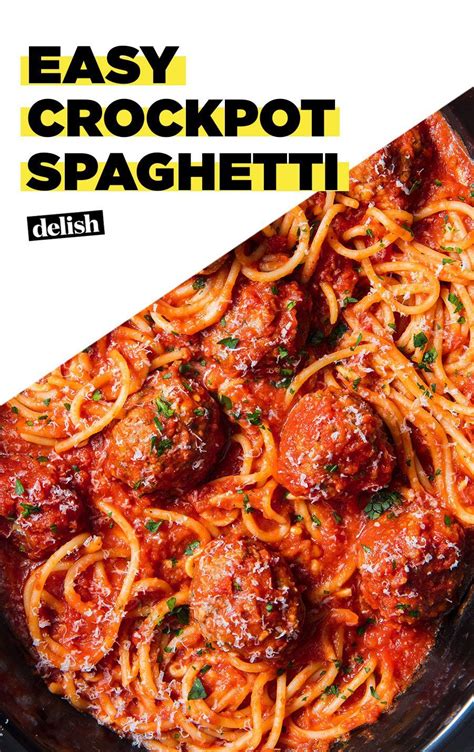 Crock-Pot Spaghetti Will Make Dinner A Breeze | Recipe | Crockpot spaghetti, Crockpot spaghetti ...