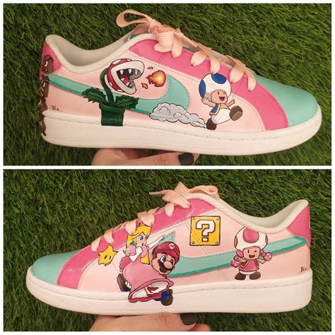 Custom Super Mario Nike Sneakers Only For You 38 Euro Size Etsy