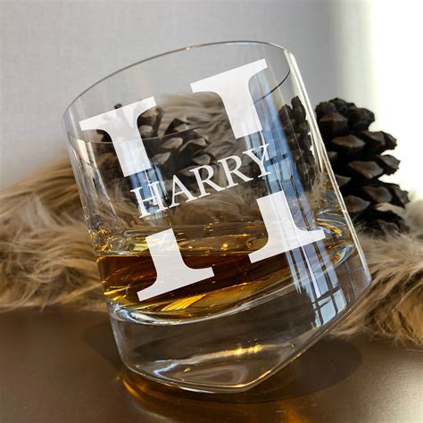 Personalized Whisky Glasses Leather Box Set Custom Whisky Etsy