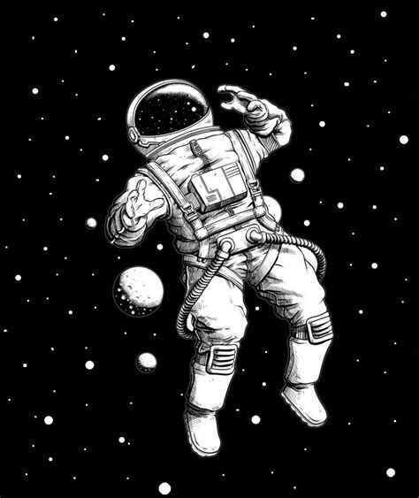 Illustration Art Of Falling Astronaut Astronaut Illustration Astronaut Art Space Drawings