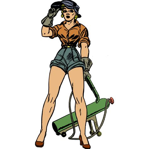 Female Pin Up Worker Free Svg
