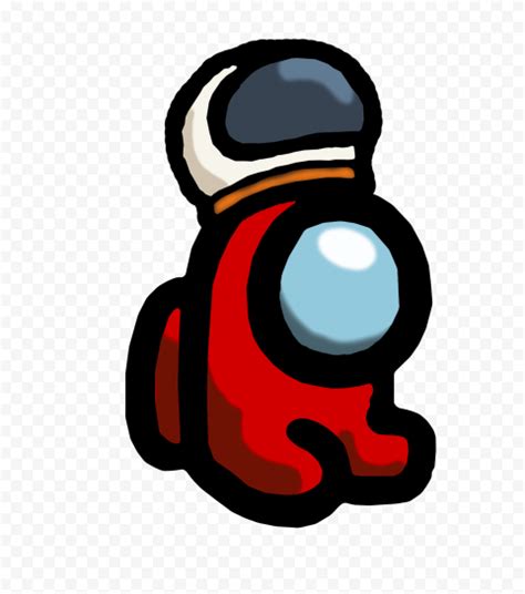 Hd Red Among Us Mini Crewmate Character Baby With Astronaut Helmet Png