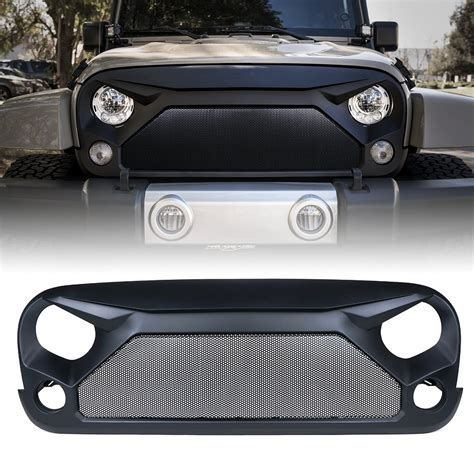 Xprite Front Grill Gladiator Vader Matte Black Grille With Mesh For