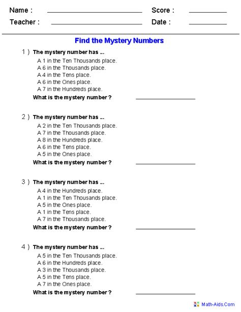10 Mystery Math Worksheets Graphs